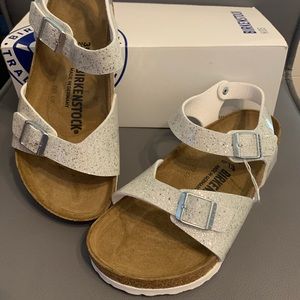 NIB Birkenstock RIO Plain Kids Glitter Sandals